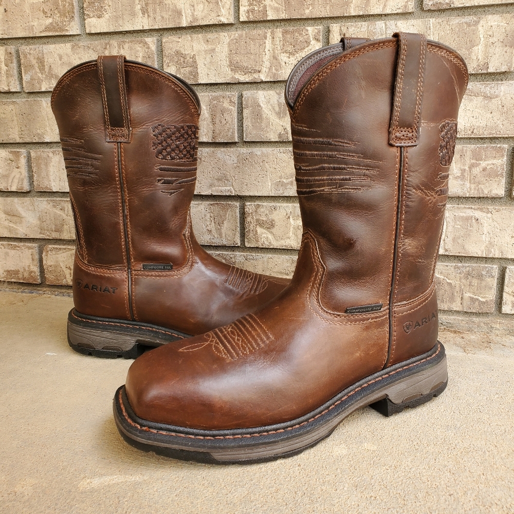 Ariat liberty workhog composite toe leather Men's workboots western cowboy